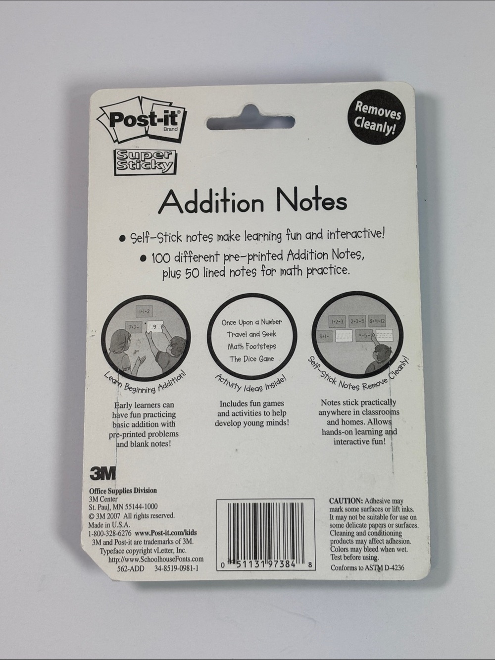 Post-It Notes Educational Addition & Subtraction Sticky Notes NEW - Picture 4 of 6